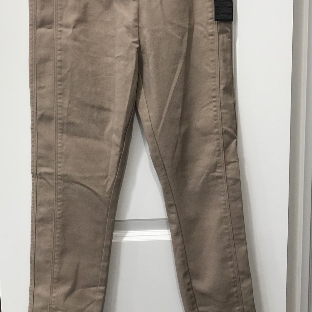 Tan Straight-Leg Pants